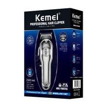 將圖片載入圖庫檢視器 Kemei銀色可調節碳鋼刀頭理髮器
